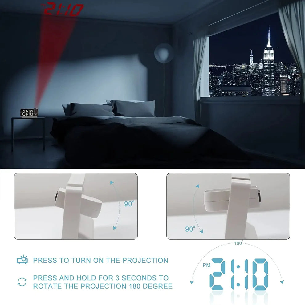 EcomNest™ - Projector Digital Alarm Clock