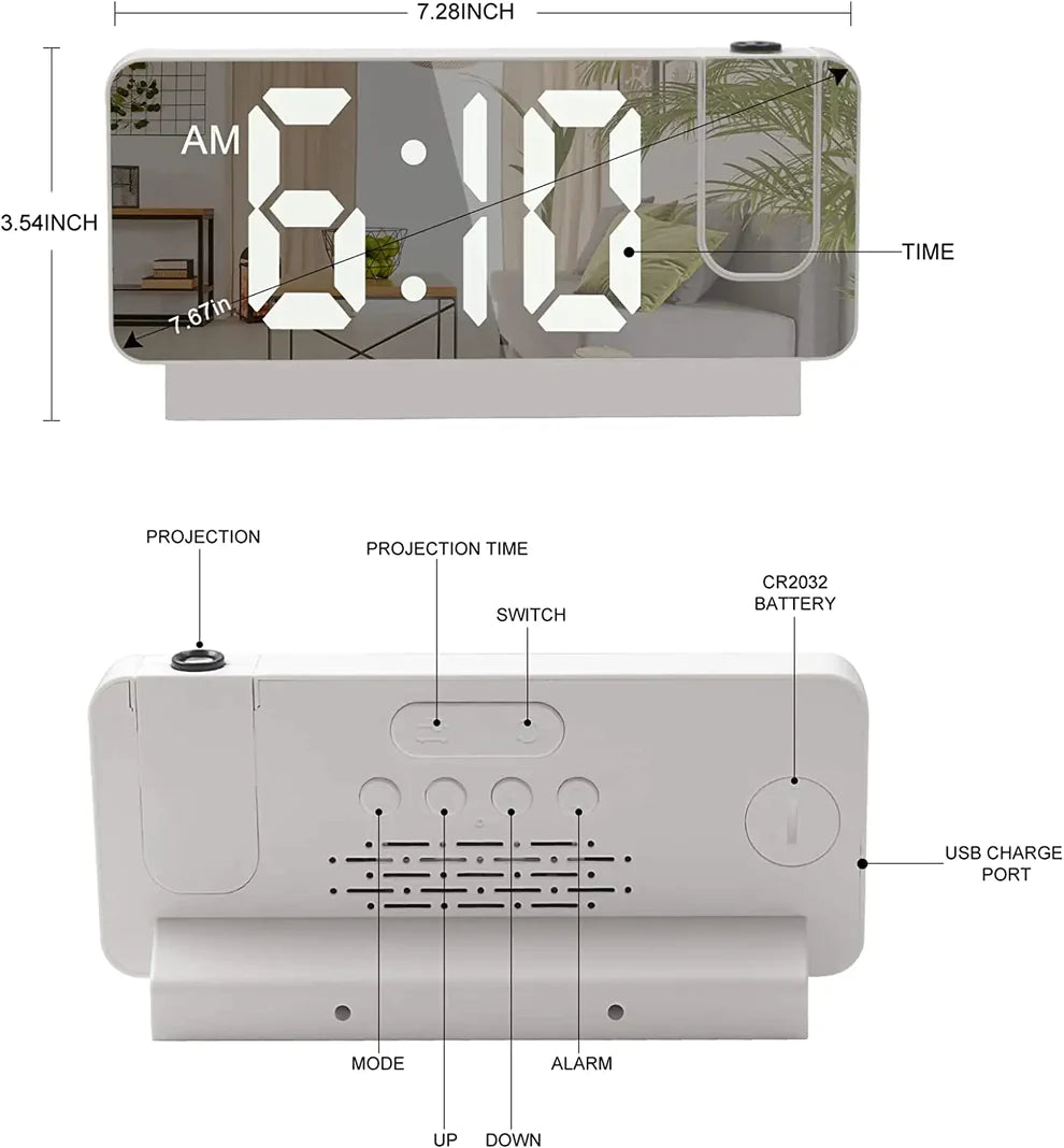 EcomNest™ - Projector Digital Alarm Clock